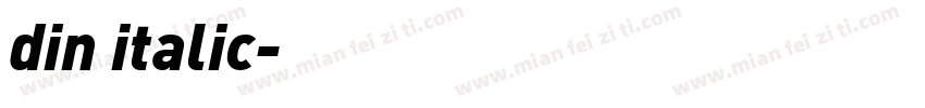 din italic字体转换